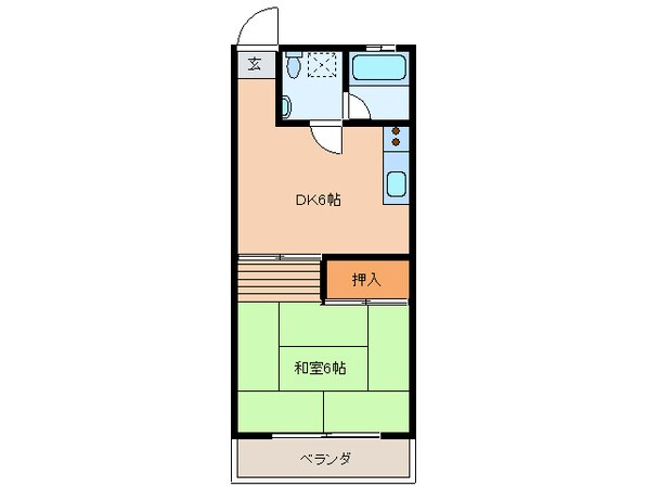 永田マンション  Ｂ棟の物件間取画像